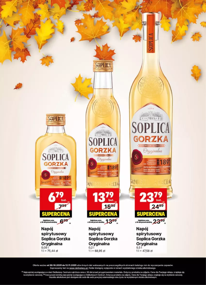 Gazetka promocyjna Delikatesy Centrum - Delibarek DC44-DC45 - ważna 30.10 do 12.11.2025 - strona 14 - produkty: Gin, Napój, Rama, Rum, Soplica
