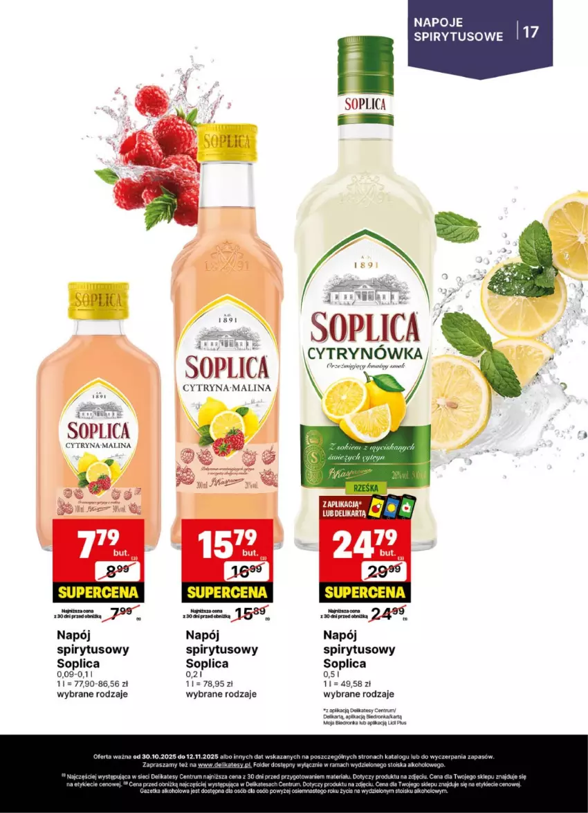 Gazetka promocyjna Delikatesy Centrum - Delibarek DC44-DC45 - ważna 30.10 do 12.11.2025 - strona 17 - produkty: Napój, Rama, Rum, Soplica, Wazon