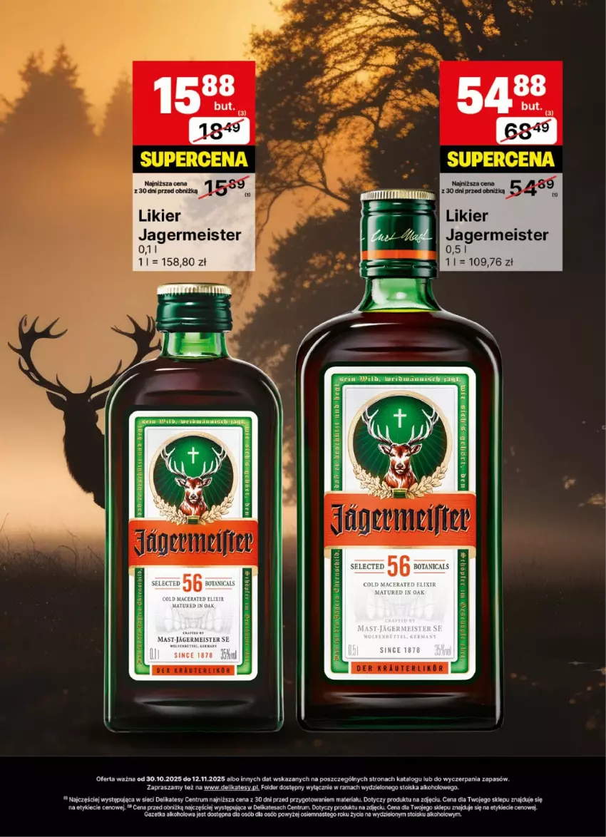 Gazetka promocyjna Delikatesy Centrum - Delibarek DC44-DC45 - ważna 30.10 do 12.11.2025 - strona 20 - produkty: Fa, Jagermeister, Likier, Rama, Rum