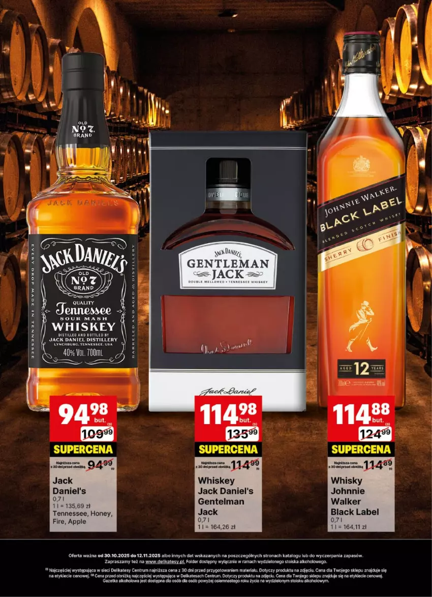 Gazetka promocyjna Delikatesy Centrum - Delibarek DC44-DC45 - ważna 30.10 do 12.11.2025 - strona 22 - produkty: Jack Daniel's, Lack, Rama, Rum, Whiskey