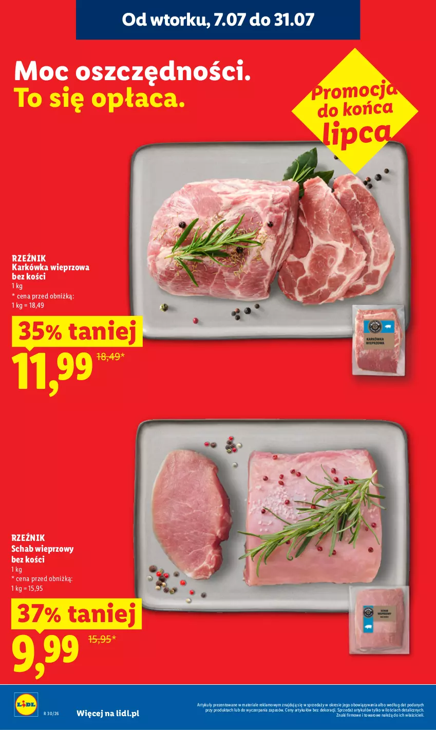 Gazetka promocyjna Lidl - Gazetka ważna od 23.07. do 25.07. - ważna 23.07 do 25.07.2026 - strona 14 - produkty: Karkówka wieprzowa, Schab wieprzowy