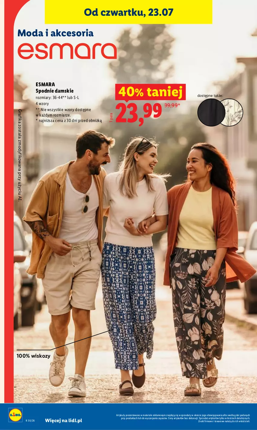 Gazetka promocyjna Lidl - Gazetka ważna od 23.07. do 25.07. - ważna 23.07 do 25.07.2026 - strona 44 - produkty: Gra, Grafika, Moda, Spodnie
