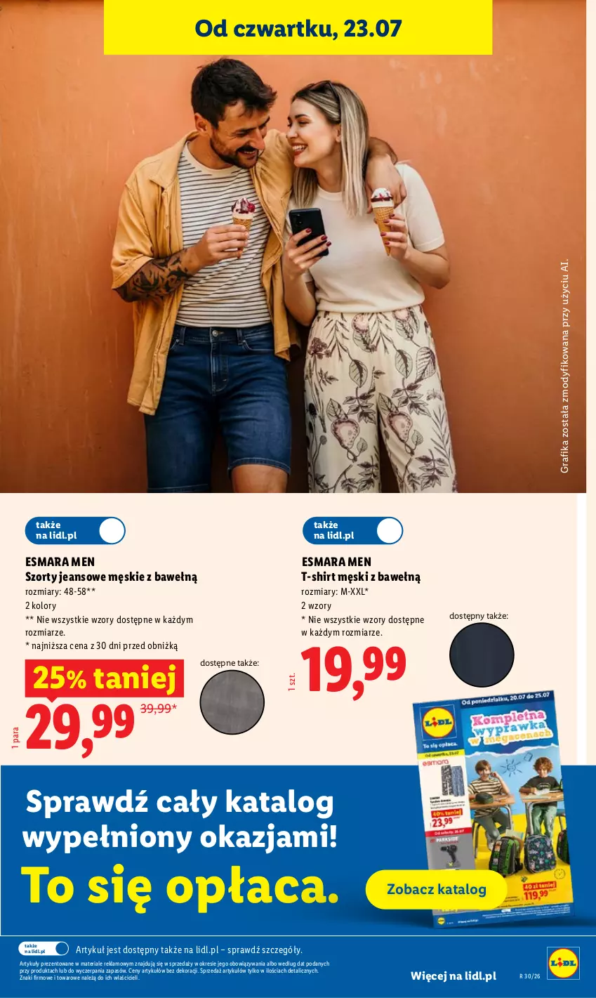 Gazetka promocyjna Lidl - Gazetka ważna od 23.07. do 25.07. - ważna 23.07 do 25.07.2026 - strona 47 - produkty: Gra, Grafika, Szorty, T-shirt