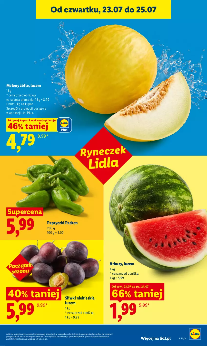 Gazetka promocyjna Lidl - Gazetka ważna od 23.07. do 25.07. - ważna 23.07 do 25.07.2026 - strona 55 - produkty: Arbuz, Melon