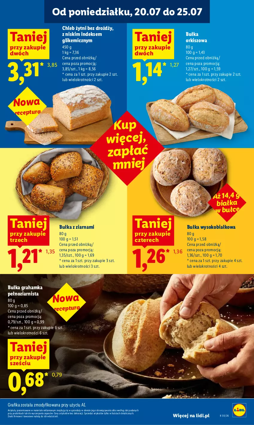 Gazetka promocyjna Lidl - Gazetka ważna od 23.07. do 25.07. - ważna 23.07 do 25.07.2026 - strona 57 - produkty: Bułka, Bułka grahamka, Chleb, Gra, Grafika, Sok