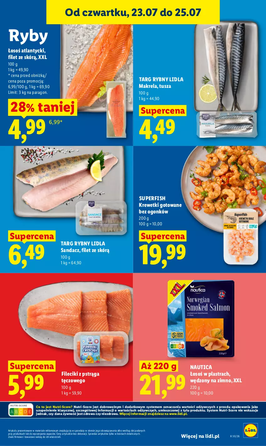 Gazetka promocyjna Lidl - Gazetka ważna od 23.07. do 25.07. - ważna 23.07 do 25.07.2026 - strona 67 - produkty: Krewetki, Pstrąg, Sandacz, Tusz