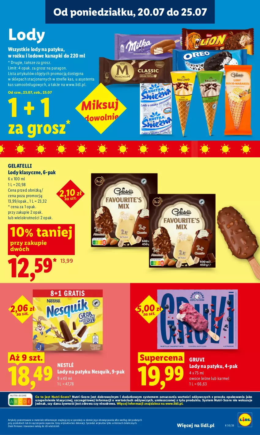Gazetka promocyjna Lidl - Gazetka ważna od 23.07. do 25.07. - ważna 23.07 do 25.07.2026 - strona 73 - produkty: Lody, Nesquik, Nestlé, Owoce