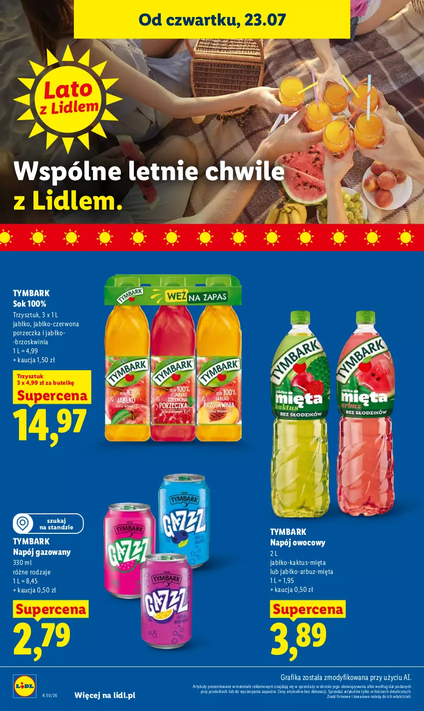 Gazetka promocyjna Lidl - Gazetka ważna od 23.07. do 25.07. - ważna 23.07 do 25.07.2026 - strona 76 - produkty: Arbuz, Gra, Grafika, Kaktus, Mięta, Napój, Napój gazowany, Por, Sok, Tymbark