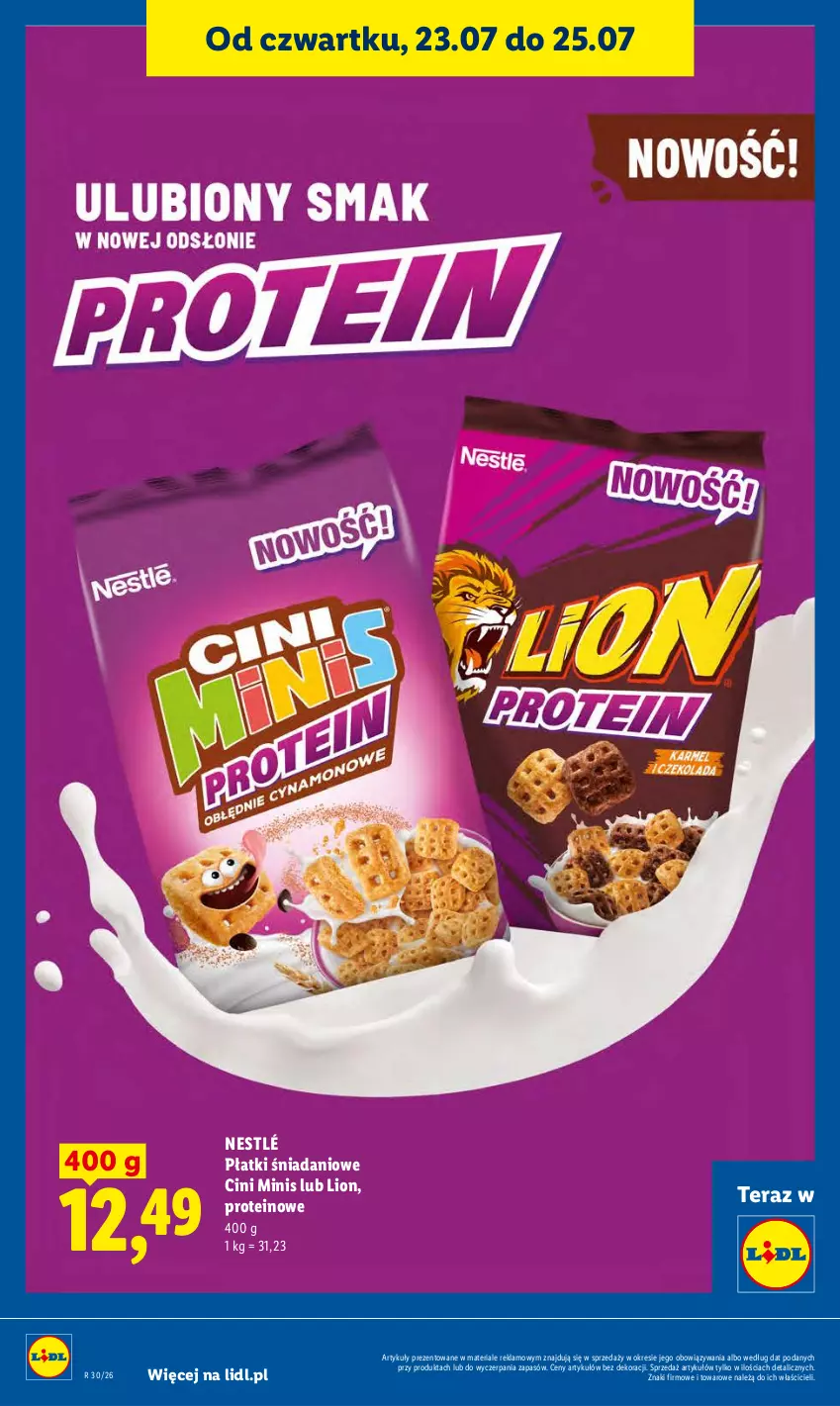 Gazetka promocyjna Lidl - Gazetka ważna od 23.07. do 25.07. - ważna 23.07 do 25.07.2026 - strona 90 - produkty: Cini Minis, Danio, Lion, Nestlé, Tera