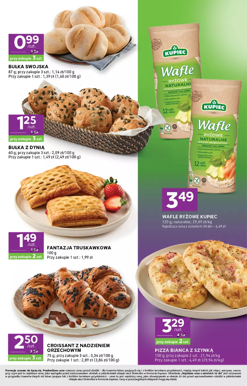 Gazetka promocyjna Stokrotka - Stokrotka Express - ważna 29.01 do 04.02.2026 - strona 3 - produkty: Bułka, Croissant, Dynią, Fa, Fanta, Gra, Kupiec, Mięso, Owoce, Piec, Pizza, Ryż, Wafle