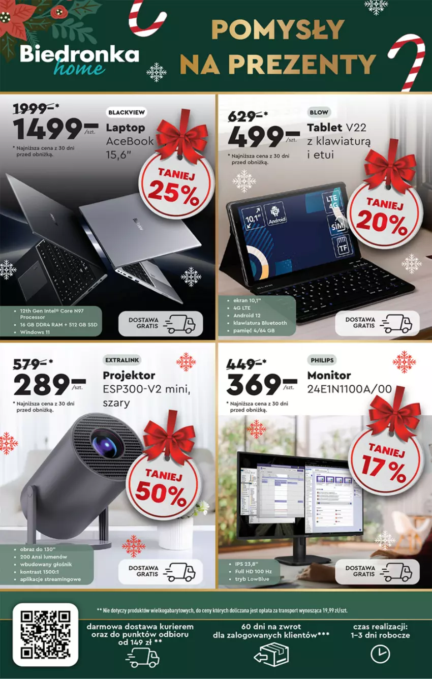 Gazetka promocyjna Biedronka - Prezenty na Święta - ważna 09.12 do 22.12.2024 - strona 40 - produkty: Gra, Lack, Monitor, Philips, Por, Sport, Tablet, Tran