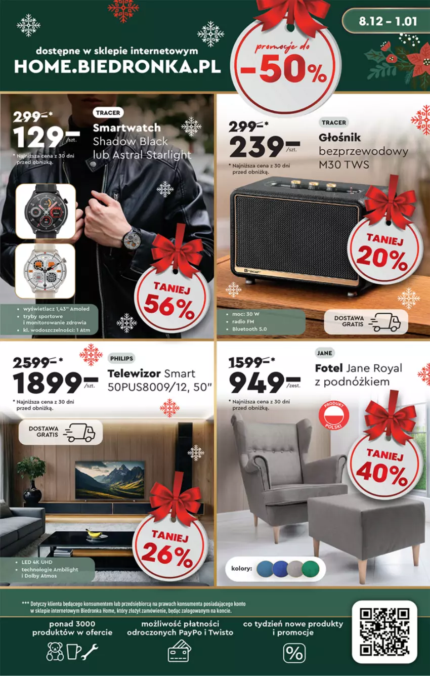 Gazetka promocyjna Biedronka - Prezenty na Święta - ważna 09.12 do 22.12.2024 - strona 41 - produkty: Acer, Amol, Gala, Głośnik, Gra, Lack, Philips, Smartwatch, Telewizor