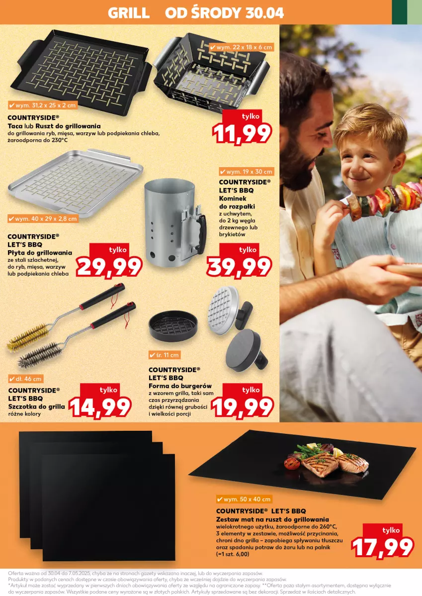Gazetka promocyjna Kaufland - Kaufland - ważna 30.04 do 07.05.2025 - strona 19 - produkty: Burger, Chleb, Grill, Kominek, Płyta, Por, Szczotka, Taca