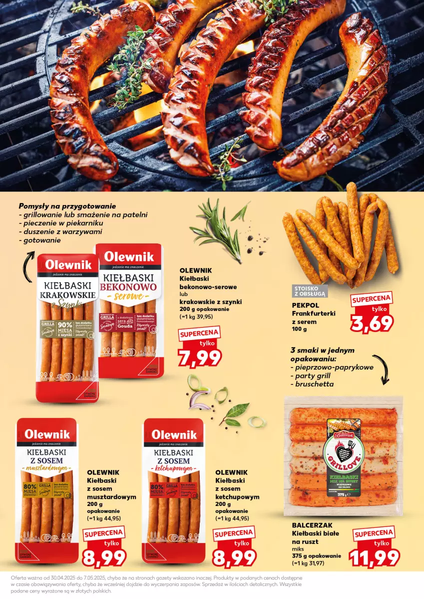 Gazetka promocyjna Kaufland - Kaufland - ważna 30.04 do 07.05.2025 - strona 5 - produkty: Beko, Frankfurterki, Grill, Ketchup, Kiełbaski białe, Mus, Olewnik, Pekpol, Piec, Piekarnik, Pieprz, Ser, Sos, Warzywa