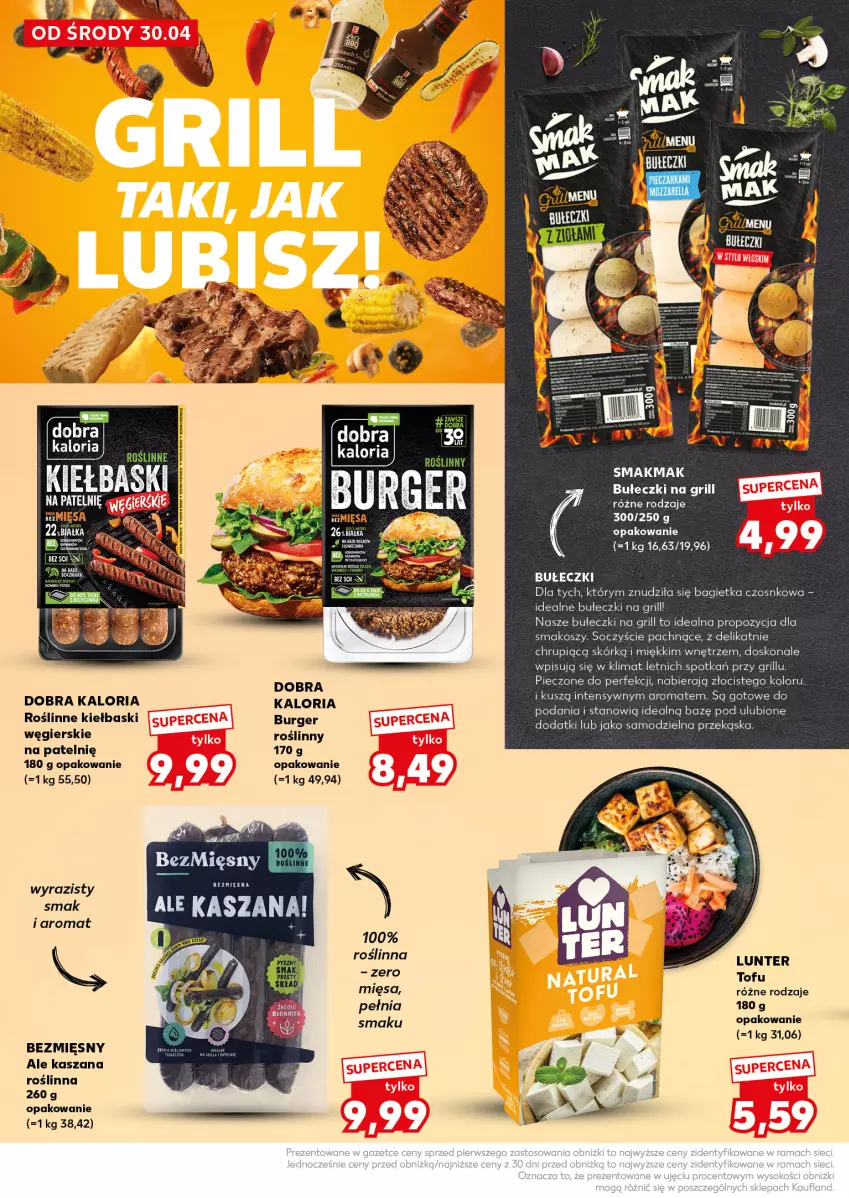 Gazetka promocyjna Kaufland - Kaufland - ważna 30.04 do 07.05.2025 - strona 6 - produkty: Bagietka, Bagietka czosnkowa, Bułeczki, Burger, Grill, Kasza, Kosz, Piec, Pieczarka, Tofu