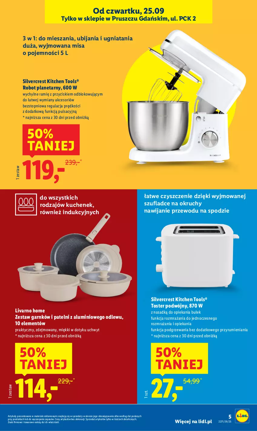 Gazetka promocyjna Lidl - Lidl w Pruszczu Gdańskim - ważna 25.09 do 04.10.2025 - strona 5 - produkty: Ivar, Robot, Robot planetarny, Rum, Silvercrest, Top, Toster