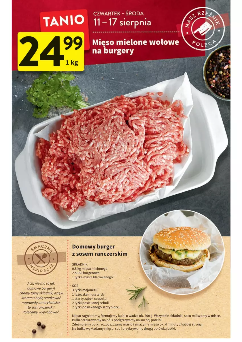 Gazetka promocyjna Intermarche - ważna 11.08 do 17.08.2022 - strona 16 - produkty: Burger, Majonez, Masło, Mięso, Mus, Nuty, Sos
