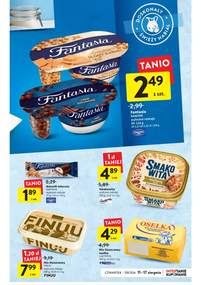 Gazetka promocyjna Intermarche - ważna 11.08 do 17.08.2022 - strona 23 - produkty: Baton, Fa, Fanta, Finuu, Smakowita, Tonik, Top