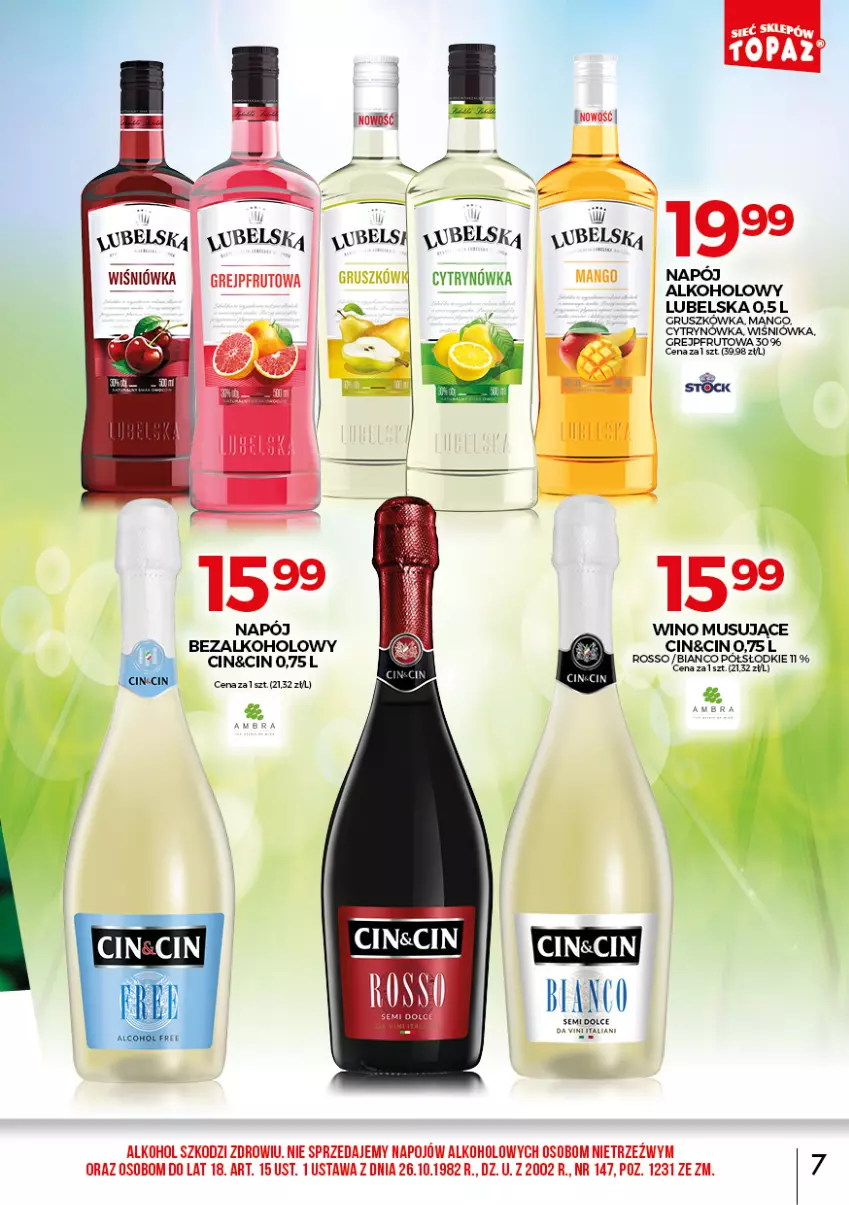 Gazetka promocyjna Topaz - Gazetka - ważna 02.05 do 31.05.2021 - strona 7 - produkty: Grejpfrut, Mango, Mus, Napój, Wino, Wino musujące