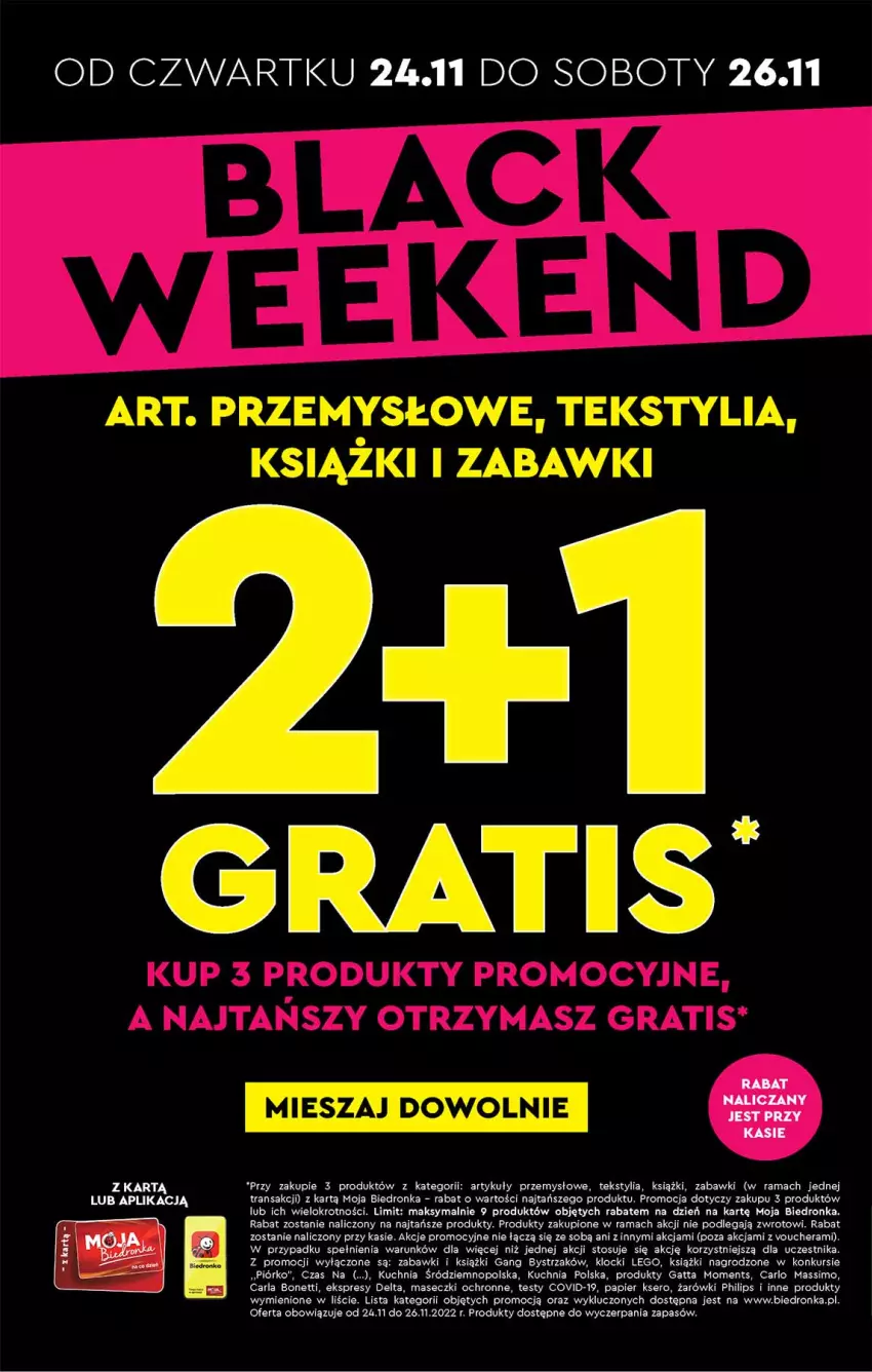 Gazetka promocyjna Biedronka - Okazje tygodnia - ważna - strona 2 - produkty: Gatta, Gra, Klocki, Kuchnia, LEGO, Moments, Papier, Philips, Rama, Ser, Tran
