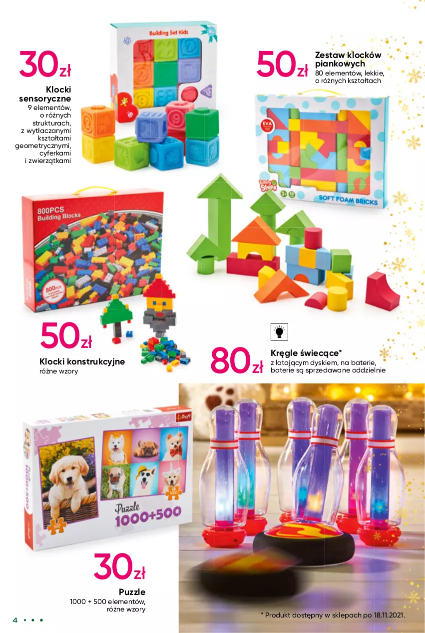 Gazetka promocyjna Pepco - Katalog świąteczny - ważna 04.11 do 24.12.2021 - strona 4 - produkty: Klocki, Puzzle