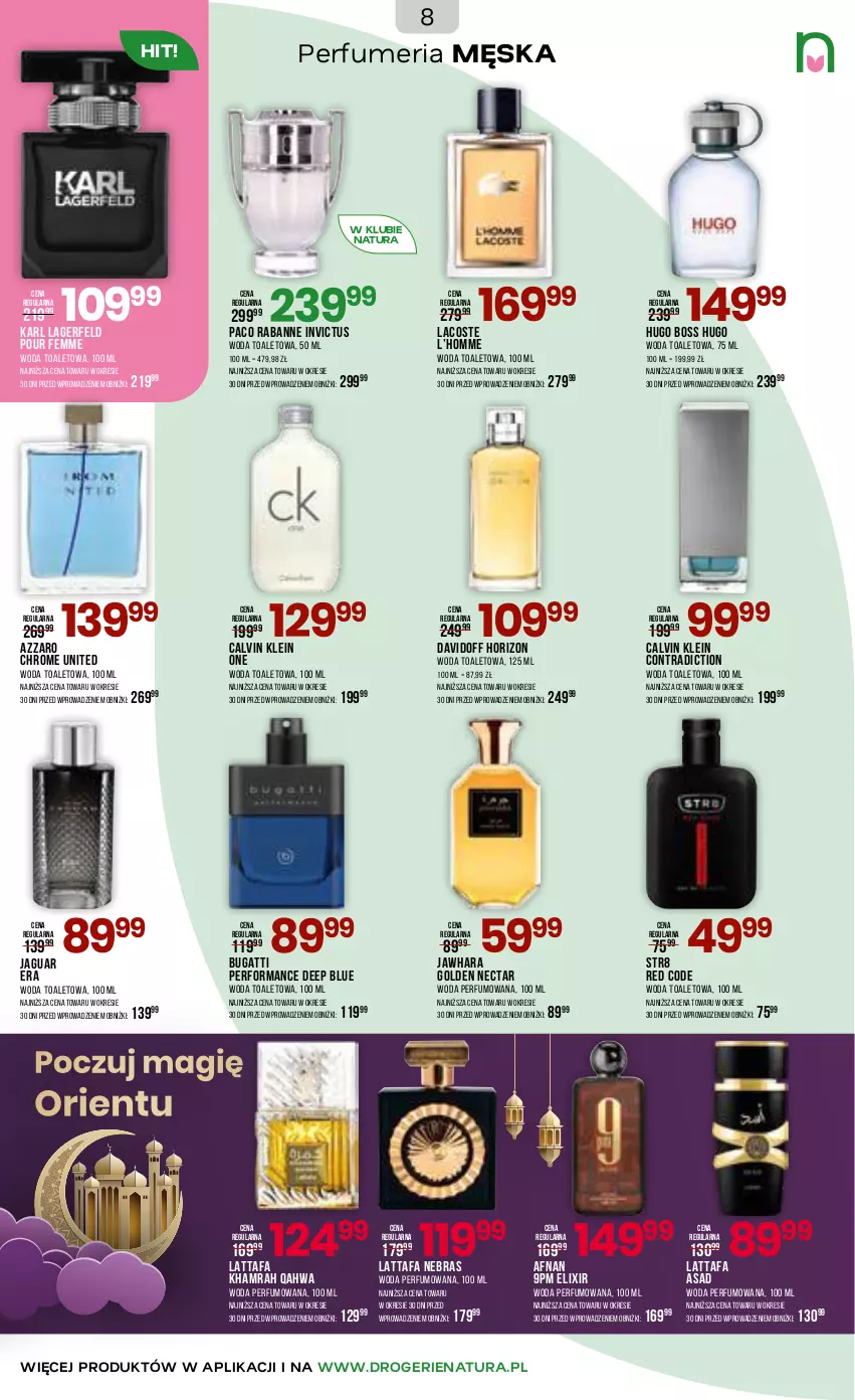 Gazetka promocyjna Drogerie Natura - Gazetka Drogerie Natura - ważna 29.12.2025 do 19.01.2026 - strona 8 - produkty: Azzaro, Calvin Klein, Davidoff, Fa, Hugo Boss, Jaguar, Karl Lagerfeld, Lacoste, Paco Rabanne, Perfum, Str8, Woda, Woda perfumowana, Woda toaletowa