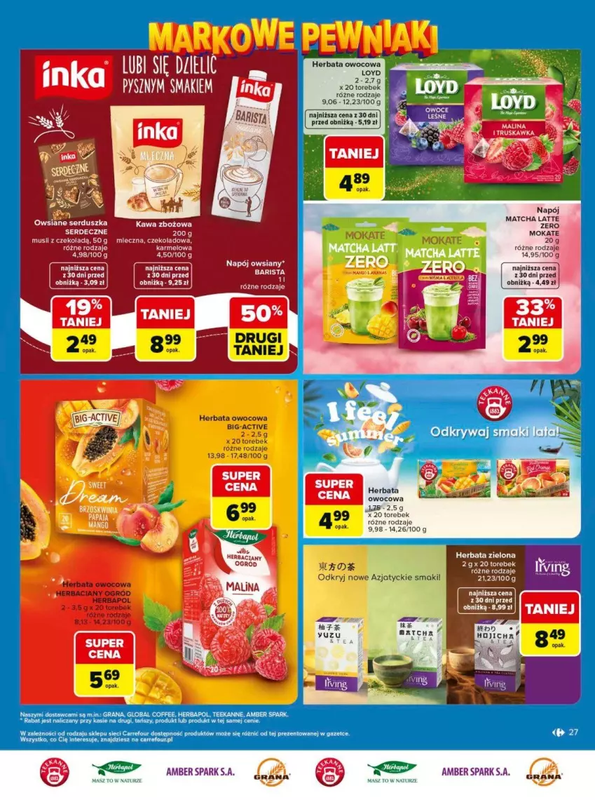 Gazetka promocyjna Carrefour - Gazetka Carrefour, Market Łap markowe pewniaki! - ważna 11.05 do 23.05.2026 - strona 27 - produkty: Gra, Herbapol, Herbata, Herbata owocowa, Loyd, Ogród, Teekanne