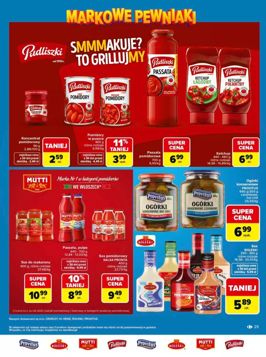 Gazetka promocyjna Carrefour - Gazetka Carrefour, Market Łap markowe pewniaki! - ważna 11.05 do 23.05.2026 - strona 29 - produkty: Heinz, Ketchup, Ogórki konserwowe, Ser