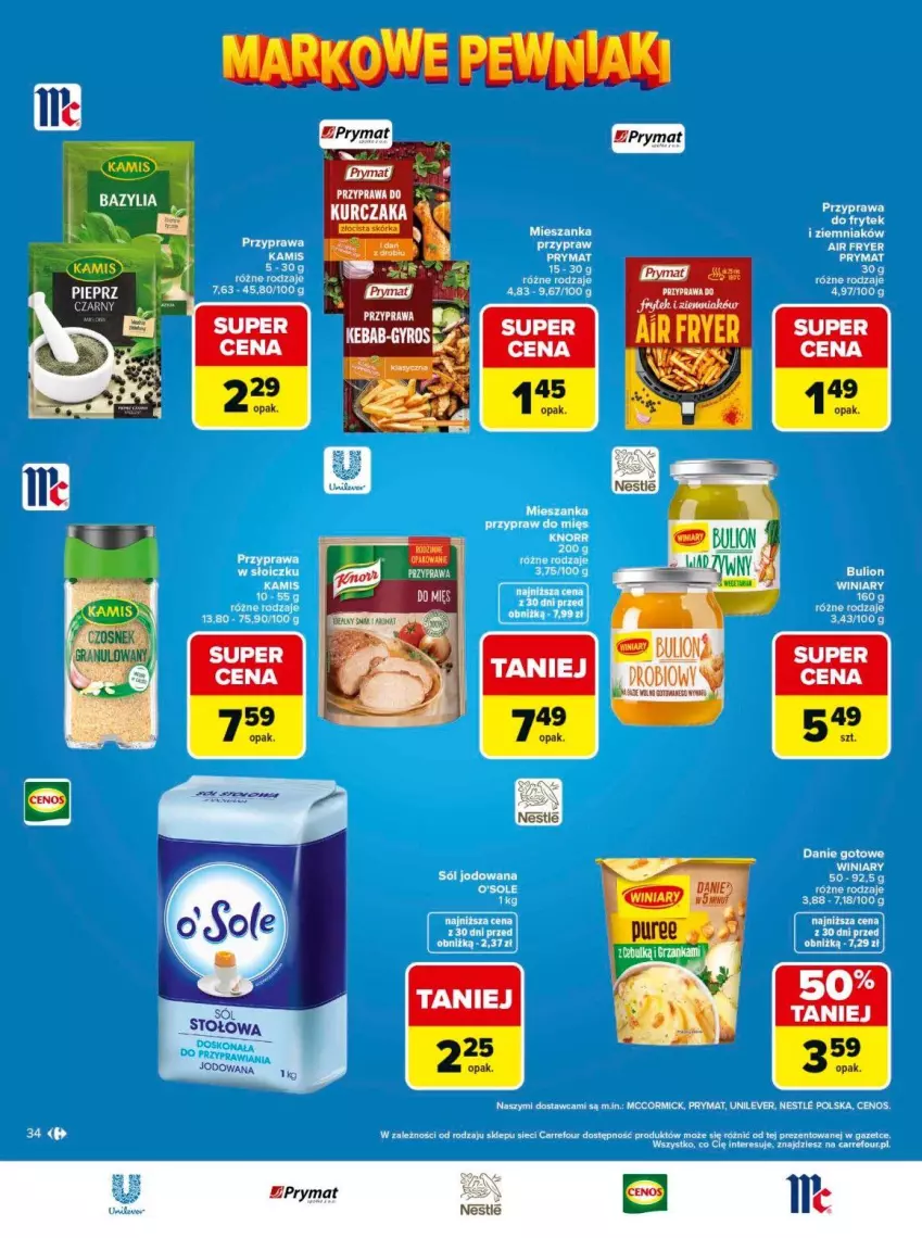 Gazetka promocyjna Carrefour - Gazetka Carrefour, Market Łap markowe pewniaki! - ważna 11.05 do 23.05.2026 - strona 34 - produkty: Kebab, Kurczak, Pieprz, Prymat