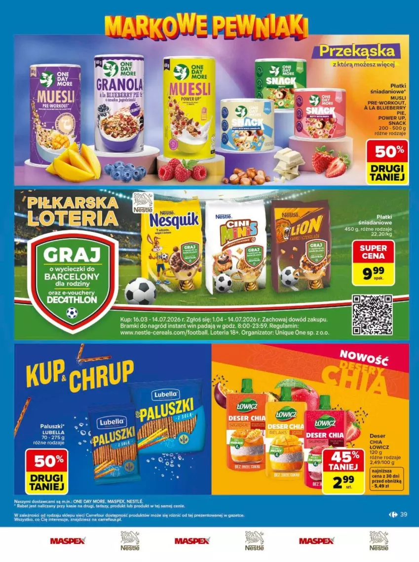 Gazetka promocyjna Carrefour - Gazetka Carrefour, Market Łap markowe pewniaki! - ważna 11.05 do 23.05.2026 - strona 39 - produkty: Bell, Bella, Danio, Gra, Lubella, Por