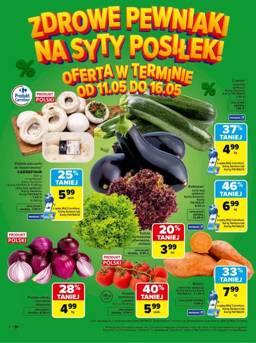 Gazetka promocyjna Carrefour - Gazetka Carrefour, Market Łap markowe pewniaki! - ważna 11.05 do 23.05.2026 - strona 4 - produkty: Cebula, Fa, Piec, Pomidory