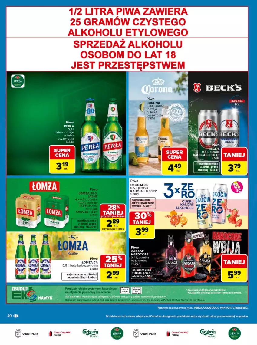 Gazetka promocyjna Carrefour - Gazetka Carrefour, Market Łap markowe pewniaki! - ważna 11.05 do 23.05.2026 - strona 40 - produkty: Gra, Koc, Okocim, Piwa, Piwo, Pur