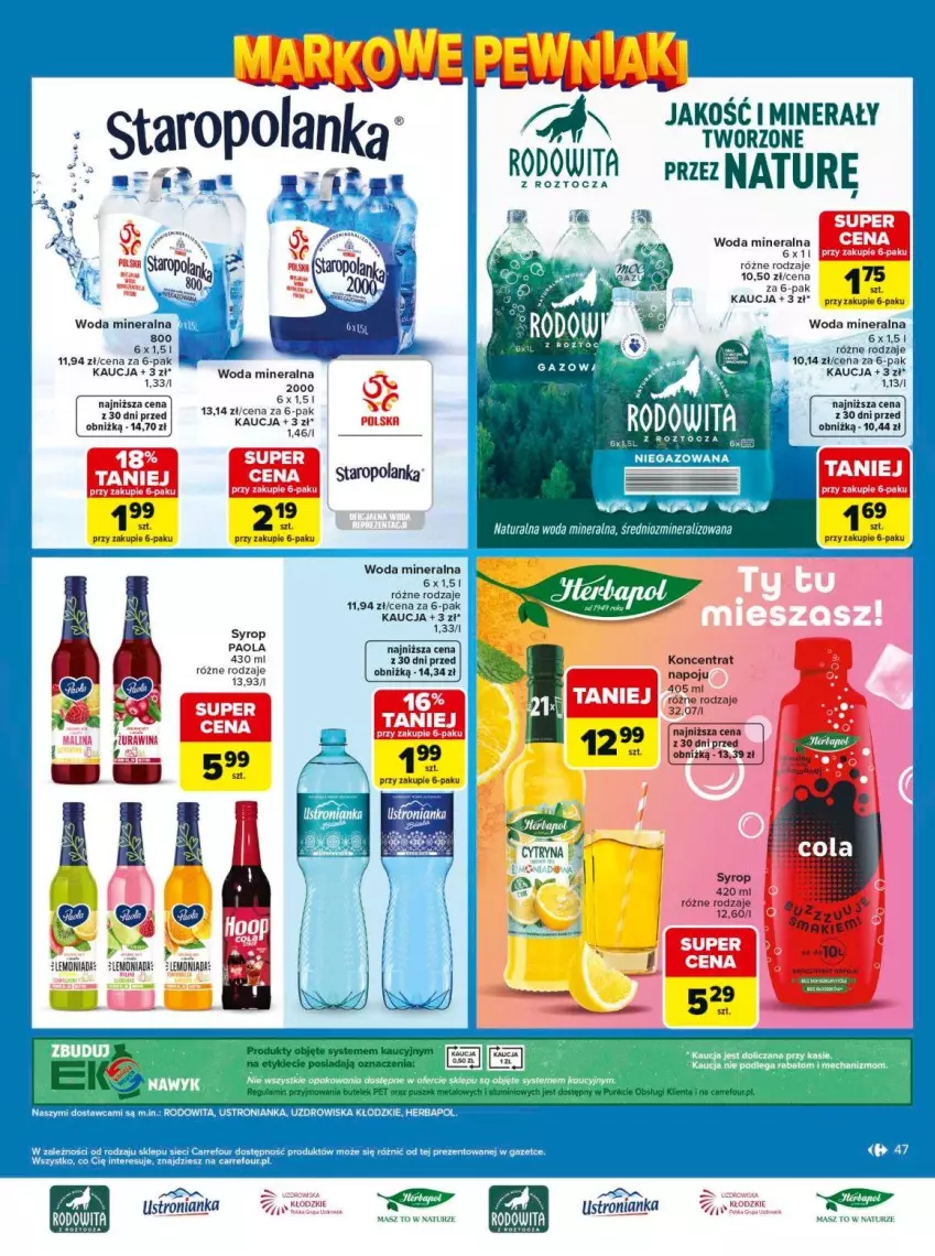 Gazetka promocyjna Carrefour - Gazetka Carrefour, Market Łap markowe pewniaki! - ważna 11.05 do 23.05.2026 - strona 47 - produkty: Dell, Fa, Paola, Syrop, Woda, Woda mineralna