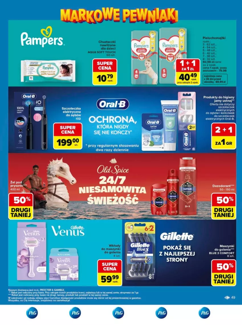 Gazetka promocyjna Carrefour - Gazetka Carrefour, Market Łap markowe pewniaki! - ważna 11.05 do 23.05.2026 - strona 49 - produkty: Chusteczki, Dezodorant, Dzieci, Majtki, Pieluchomajtki