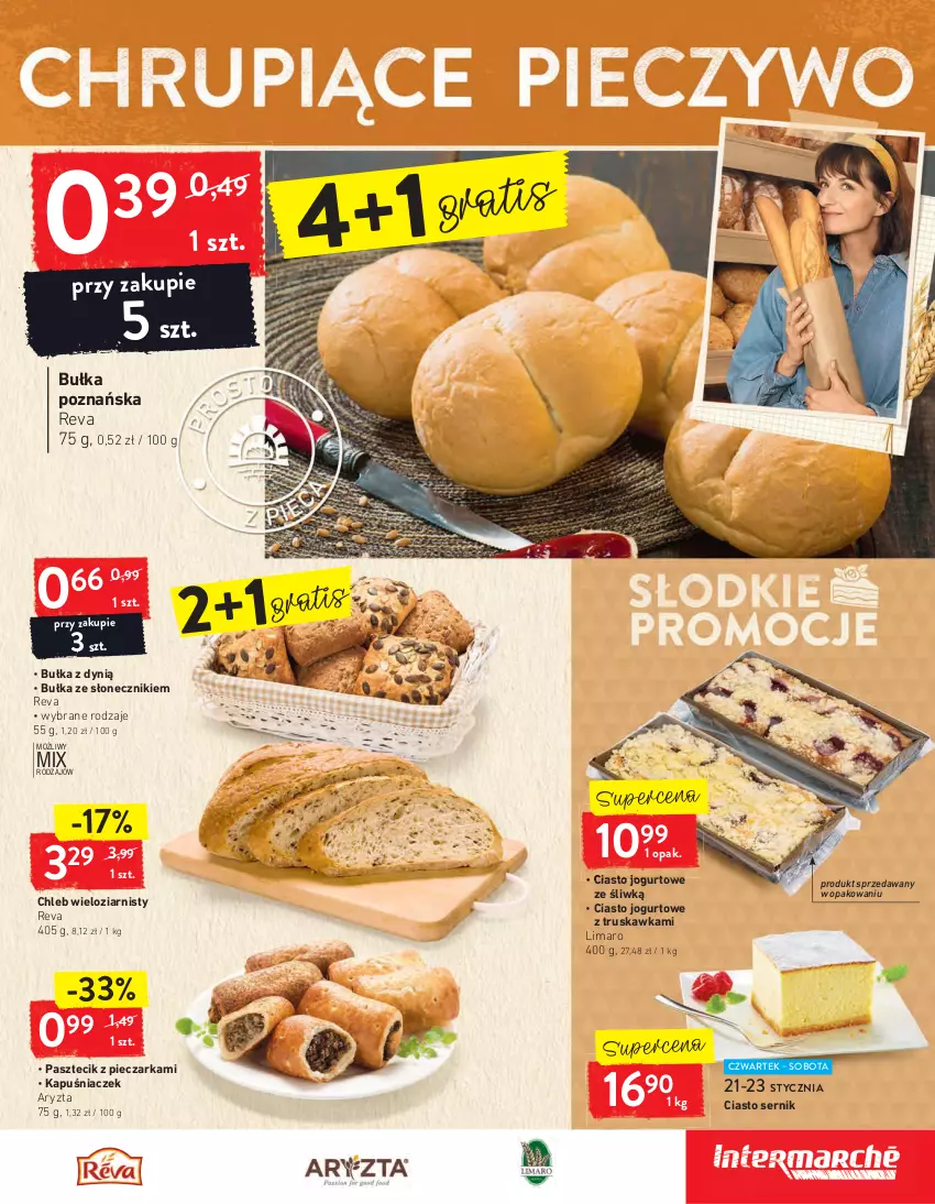 Gazetka promocyjna Intermarche - Dzień babci i dziadka - ważna 19.01 do 25.01.2021 - strona 17 - produkty: Bułka, Chleb, Chleb wieloziarnisty, Ciasto jogurtowe, Ciasto sernik, Dynią, Gra, Jogurt, Kapuśniaczek, Pasztecik z pieczarkami, Piec, Pieczarka, Ser