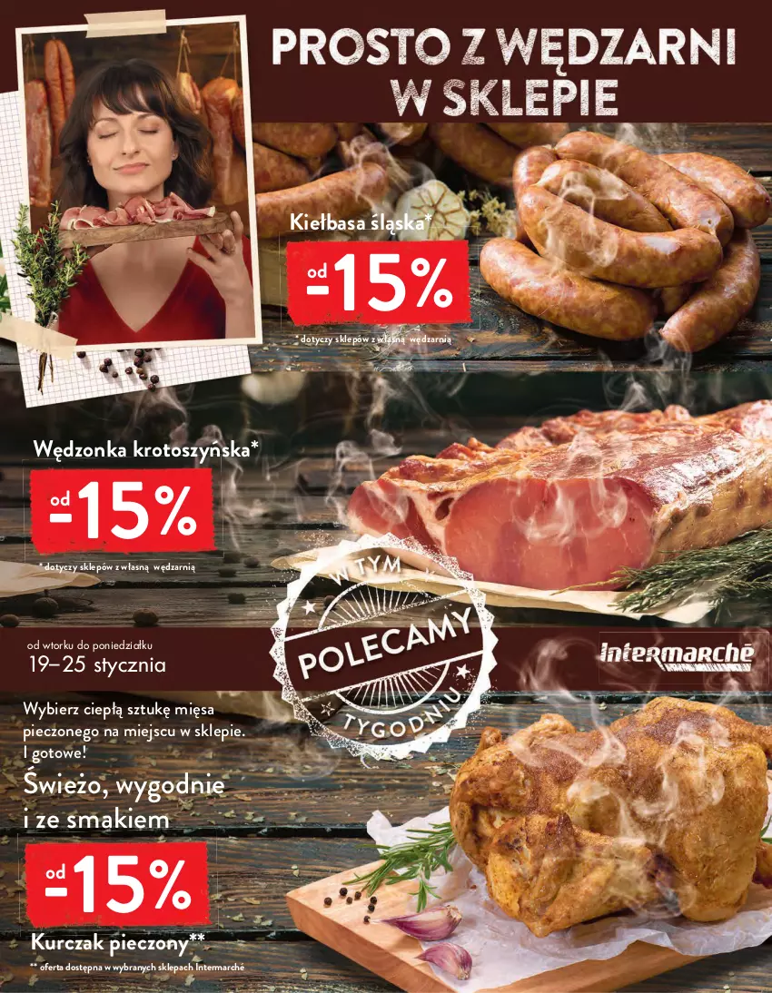 Gazetka promocyjna Intermarche - Dzień babci i dziadka - ważna 19.01 do 25.01.2021 - strona 18 - produkty: Kiełbasa, Kiełbasa śląska, Kurczak, Piec