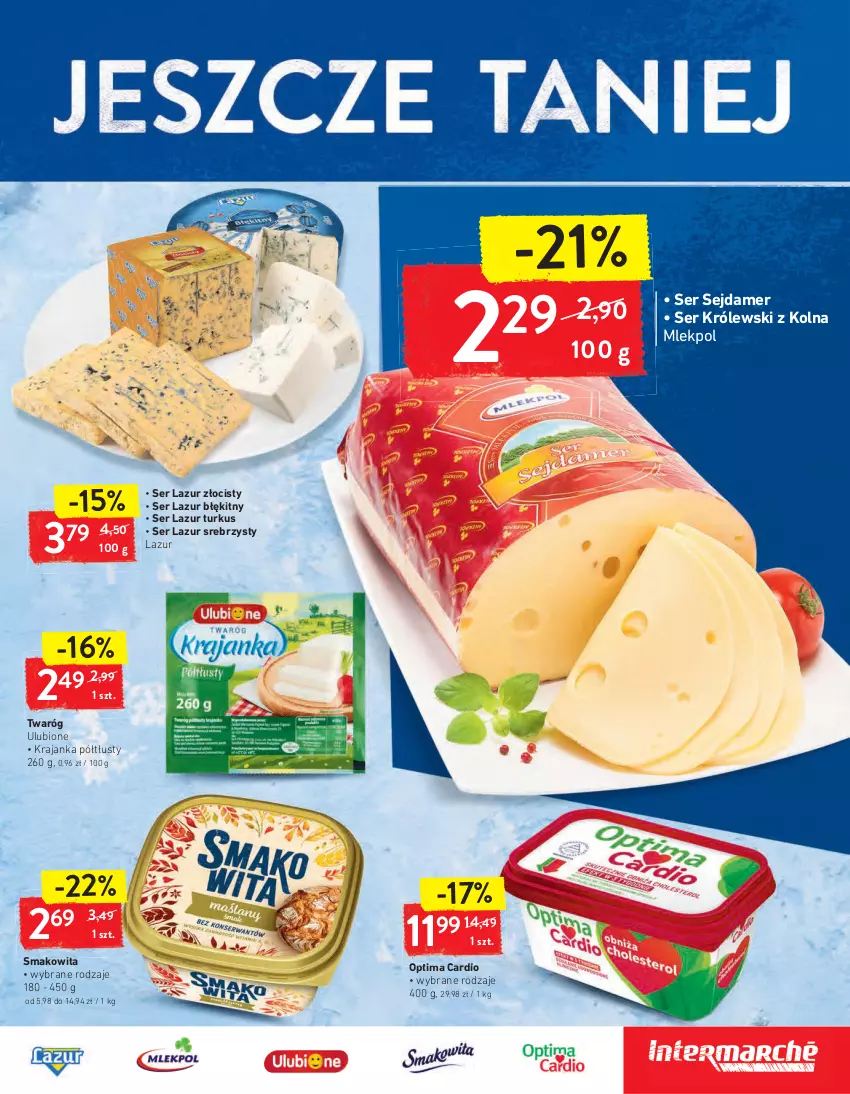 Gazetka promocyjna Intermarche - Dzień babci i dziadka - ważna 19.01 do 25.01.2021 - strona 21 - produkty: Królewski, Lazur, Optima, Optima Cardio, Sejdamer, Ser, Smakowita, Twaróg