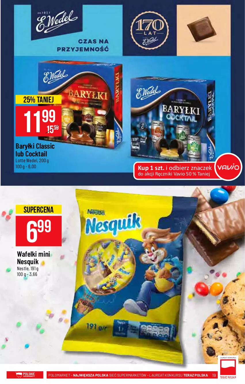 Gazetka promocyjna PoloMarket - Gazetka pomocyjna - ważna 29.09 do 05.10.2021 - strona 19 - produkty: Baryłki, Laur, Nesquik, Ręcznik, Tera