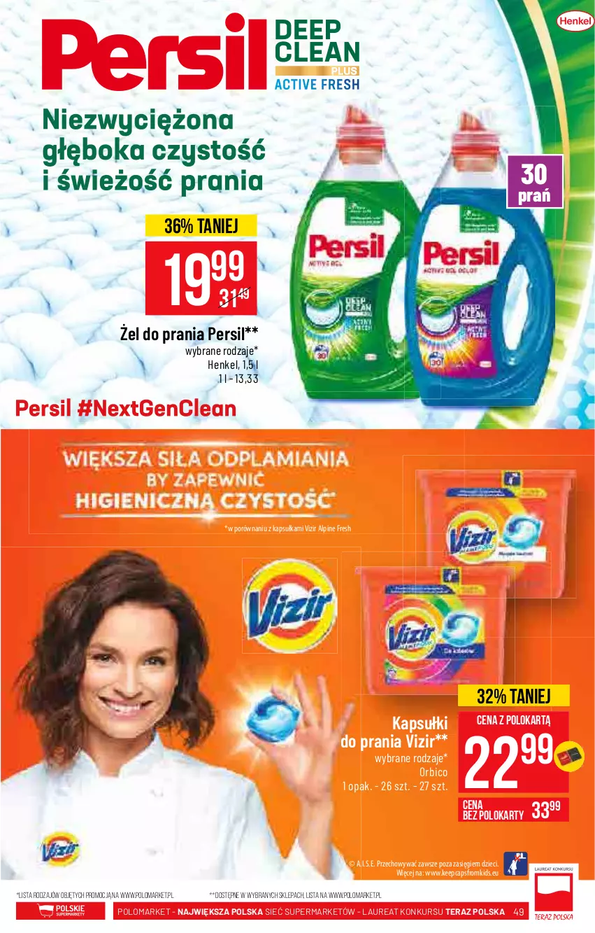 Gazetka promocyjna PoloMarket - Gazetka pomocyjna - ważna 29.09 do 05.10.2021 - strona 49 - produkty: BIC, Dzieci, Kapsułki do prania, Laur, Persil, Por, Tera, Vizir