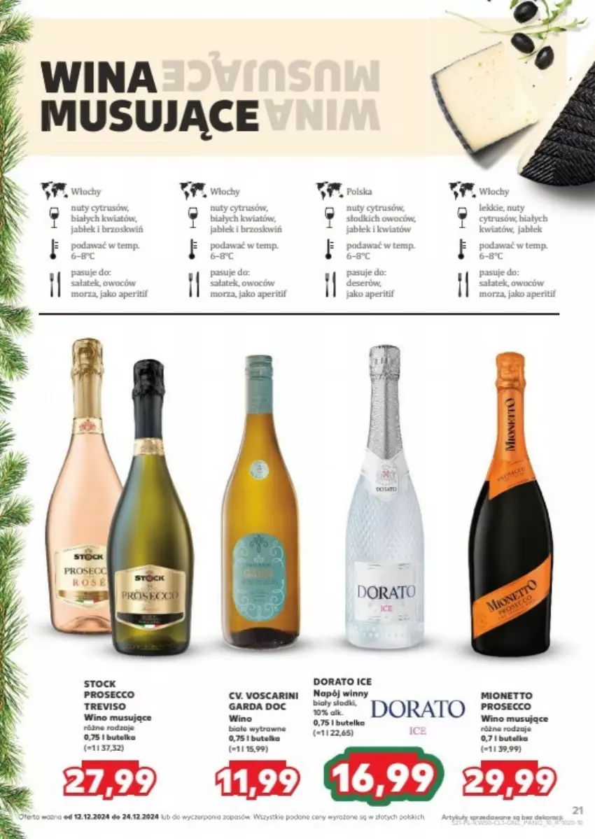 Gazetka promocyjna Kaufland - ważna 12.12 do 24.12.2024 - strona 14 - produkty: Deser, Fa, Mionetto, Mus, Nuty, Prosecco, Sałat, Ser, Wino, Wino musujące