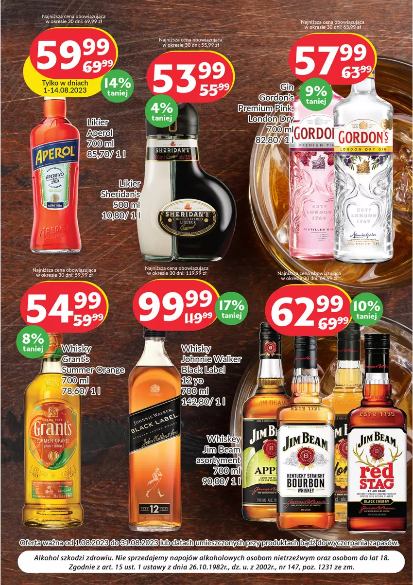 Gazetka promocyjna Prim Market - ważna 01.08 do 31.08.2023 - strona 5 - produkty: Gin, Gra, Whiskey, Whisky