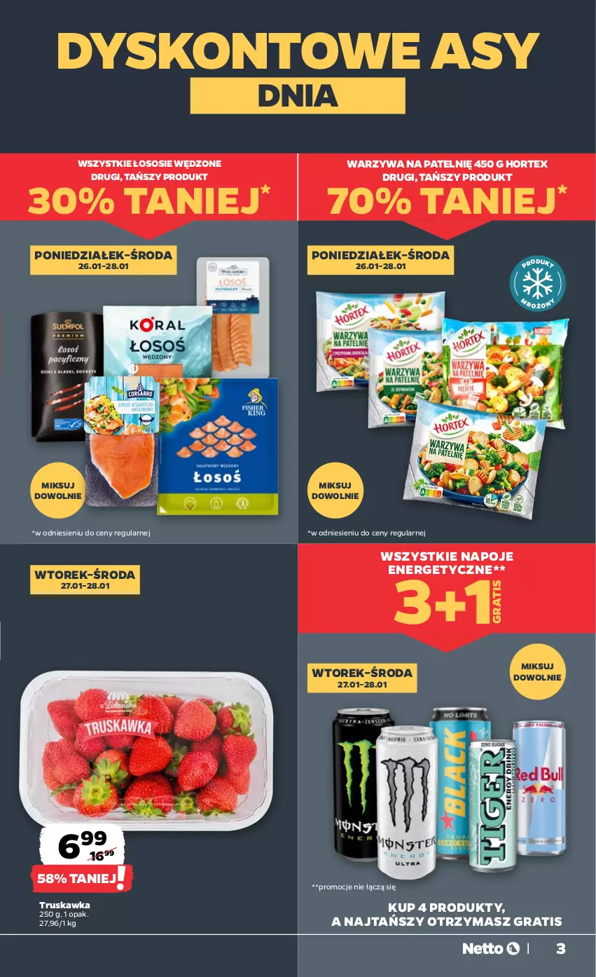 Gazetka promocyjna Netto - Od Poniedziałku - ważna 26.01 do 31.01.2026 - strona 3 - produkty: Gra, Hortex, Napoje, Sos, Warzywa