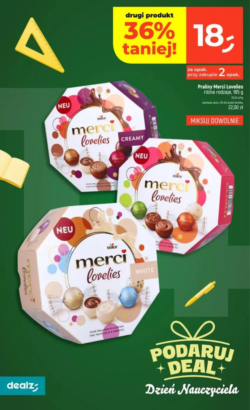 Gazetka promocyjna Dealz - NOWA GAZETKA - ważna 08.10 do 14.10.2026 - strona 18 - produkty: Merci, Praliny