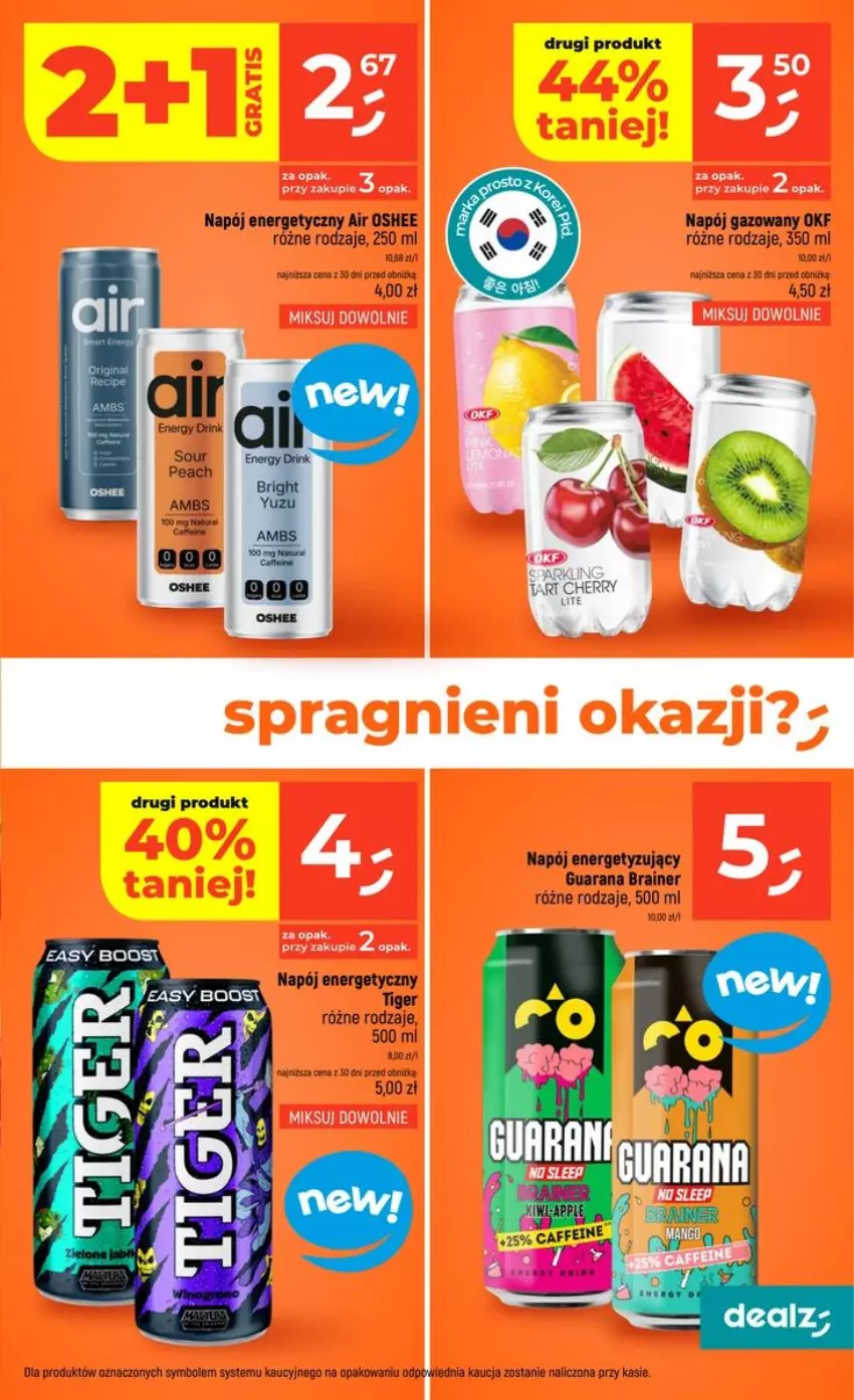 Gazetka promocyjna Dealz - NOWA GAZETKA - ważna 08.10 do 14.10.2026 - strona 27 - produkty: Napój, Napój energetyczny, Napój gazowany, Oshee, Tiger