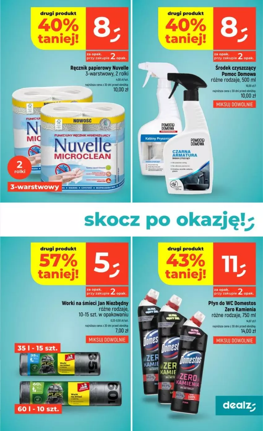 Gazetka promocyjna Dealz - NOWA GAZETKA - ważna 08.10 do 14.10.2026 - strona 37 - produkty: Cif, Domestos, Fa, Jan Niezbędny, Papier, Płyn do wc, Ręcznik, Rolki, Worki na śmiec, Worki na śmieci