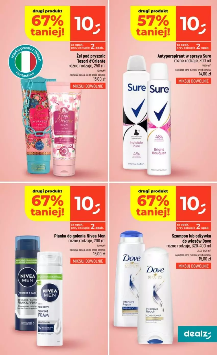 Gazetka promocyjna Dealz - NOWA GAZETKA - ważna 08.10 do 14.10.2026 - strona 39 - produkty: Antyperspirant, Dove, Nivea, Nivea Men, Pianka do golenia, Szampon