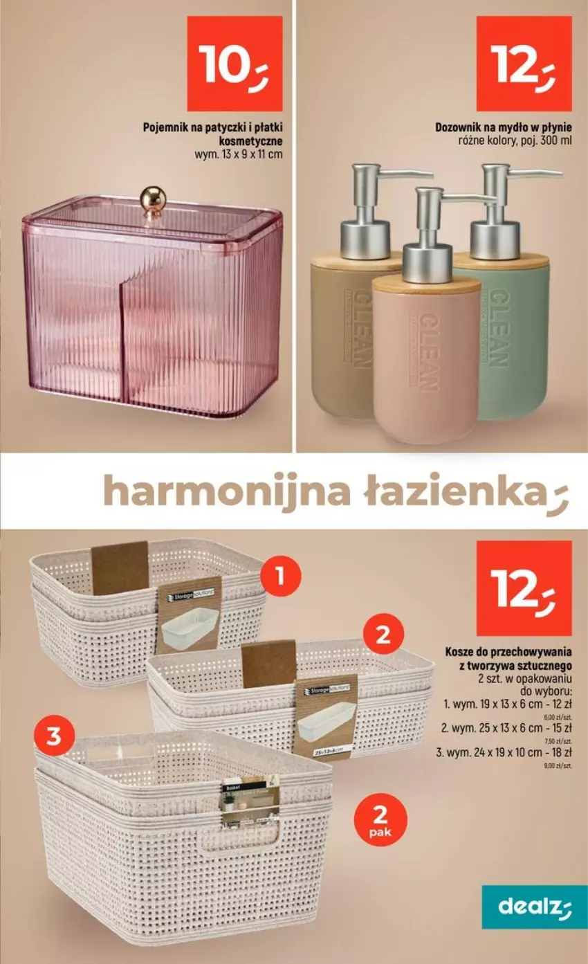 Gazetka promocyjna Dealz - NOWA GAZETKA - ważna 08.10 do 14.10.2026 - strona 43 - produkty: Dozownik, Kosz, Mydło, Mydło w płynie, Pojemnik