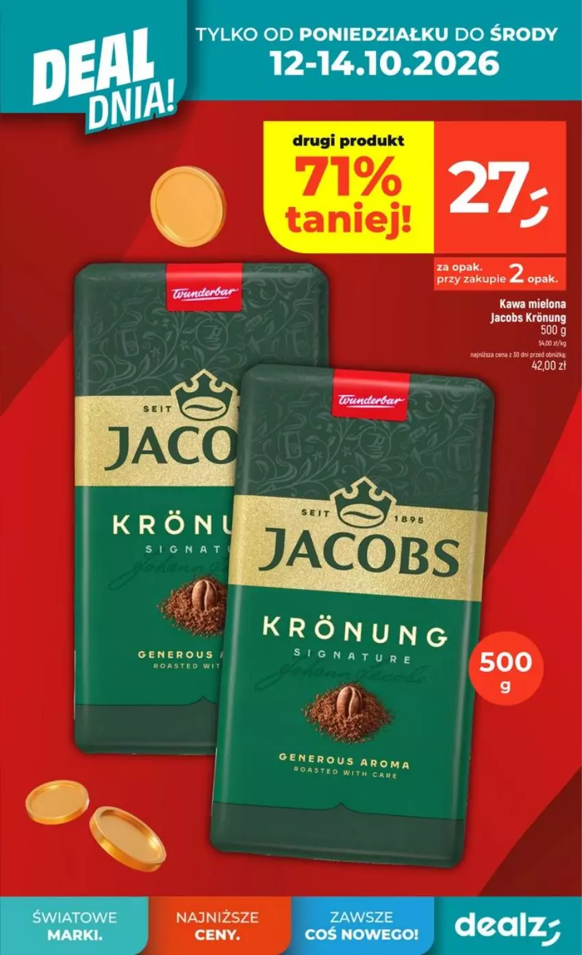 Gazetka promocyjna Dealz - NOWA GAZETKA - ważna 08.10 do 14.10.2026 - strona 7 - produkty: Jacobs, Kawa, Kawa mielona
