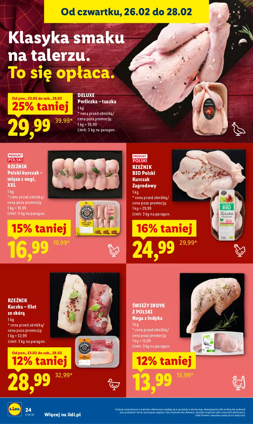 Gazetka promocyjna Lidl - Oferta ważna od 26.02 do 28.02 - ważna 26.02 do 28.02.2026 - strona 24 - produkty: Kaczka, Kurczak, Mięso, Perliczka, Talerz, Tusz