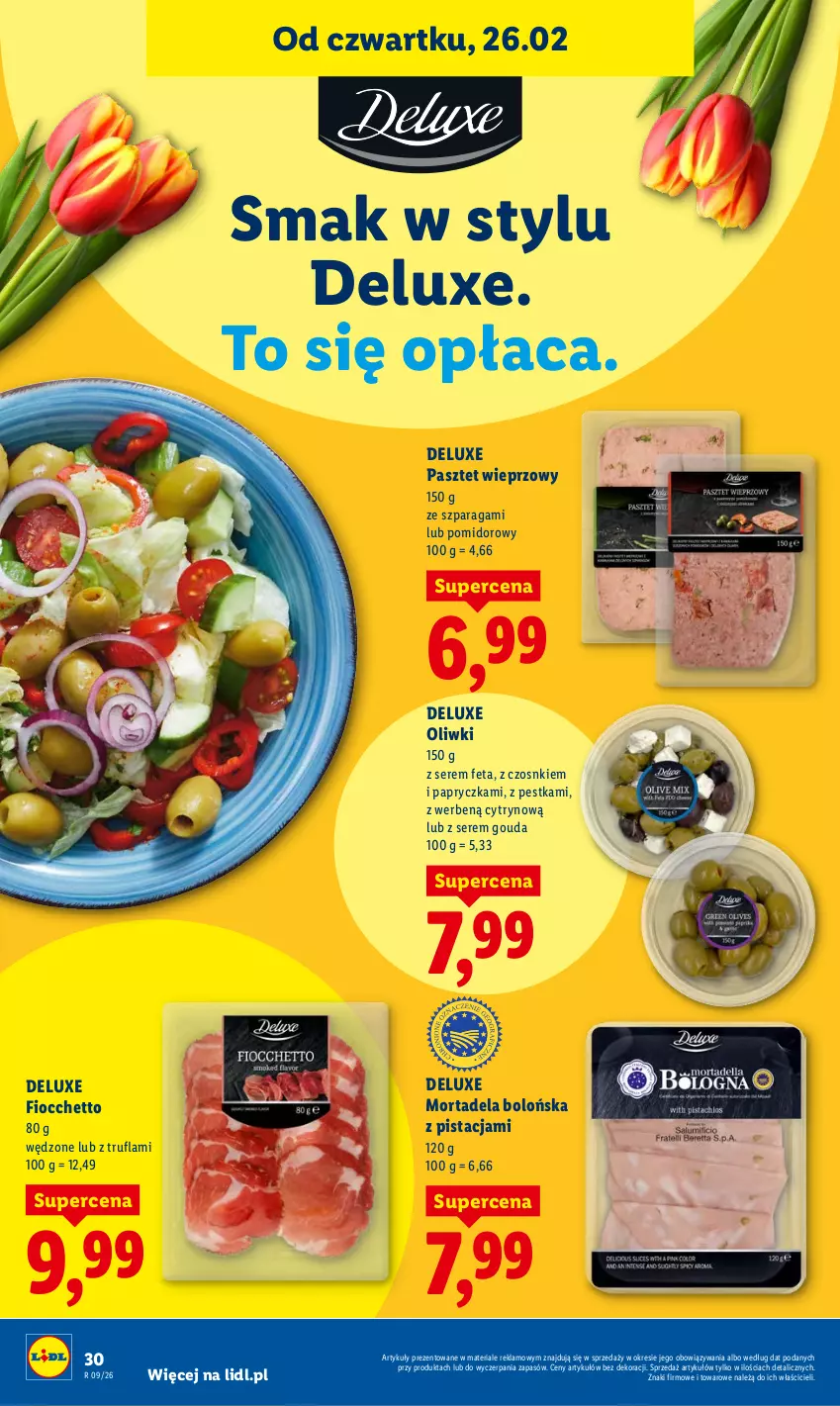 Gazetka promocyjna Lidl - Oferta ważna od 26.02 do 28.02 - ważna 26.02 do 28.02.2026 - strona 30 - produkty: Feta, Gouda, Oliwki, Pasztet, Ser
